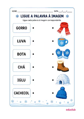 Atividades de alfabetização sobre o inverno para Educação Infantil, 1º Ano de Datas Comemorativas, Português, Alfabetizaçã...