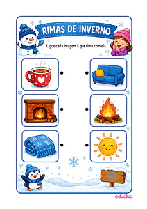 Atividades de rimas do inverno para imprimir