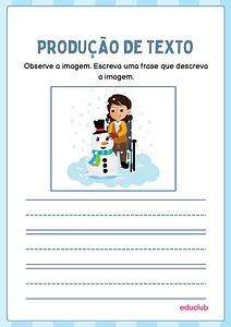 Produção textual sobre o inverno para 1º ano