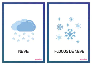 Flashcards de inverno para imprimir
