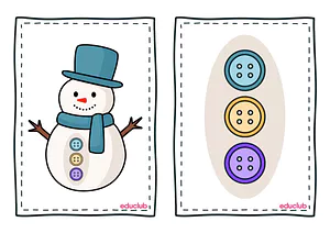 Jogo de pareamento de cores de inverno para imprimir