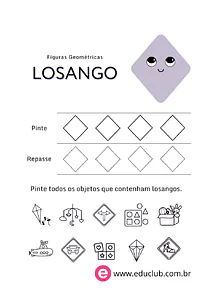 Atividade losango Educação Infantil