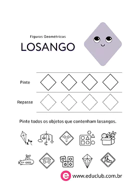 Atividade losango Educação Infantil - Material educacional
