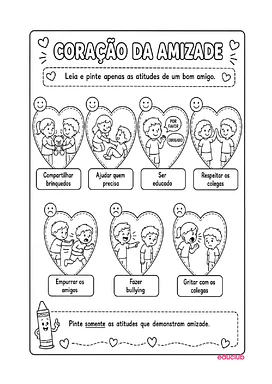 Atividades sobre o Dia do Amigo para Educação Infantil e Ensino Fundamental para Educação Infantil, 1º Ano, 2º Ano, 3º A...