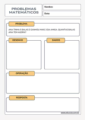 Problemas matemáticos de adição e subtração para 1º e 2º ano do EF para 1º Ano, 2º Ano de Matemática, Problemas, Adiç...