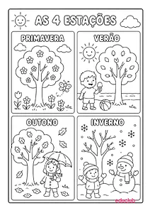Estações do ano para colorir