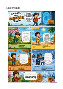 Texto e interpretação de texto sobre estações do ano