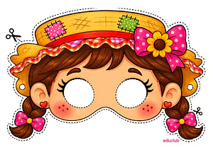 Máscaras de Festa Junina para imprimir e brincar