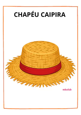 Chapéu de caipira para imprimir e colorir para Educação Infantil, 1º Ano, 2º Ano de Datas Comemorativas, Artes - Material...