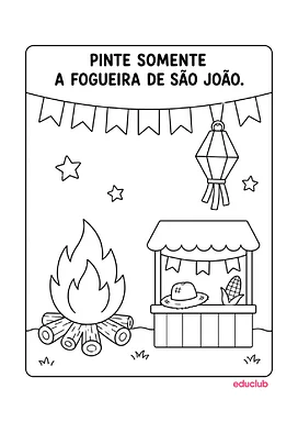 Atividades de coordenação motora com tema de Festa Junina para Educação Infantil, 1º Ano, 2º Ano de Habilidades Percepti...