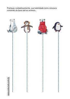 Atividades de coordenação motora de inverno para Educação Infantil de Alfabetização - Material educacional