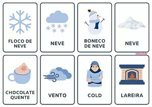 Jogo da memória de inverno para imprimir