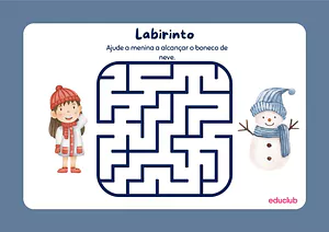 Labirinto de inverno para imprimir
