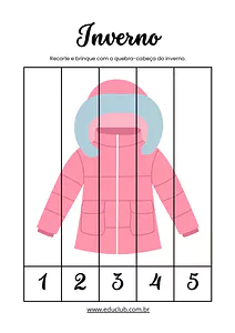 Quebra-cabeça do inverno para imprimir