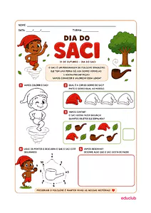 Atividades sobre o Dia do Saci para Educação Infantil