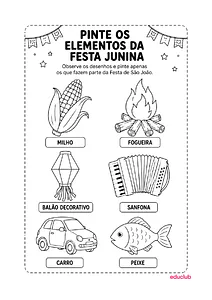 Atividades de São João para imprimir