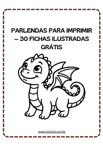 Parlendas para imprimir — 30 fichas ilustradas grátis