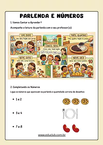 Atividade com parlenda Um dois feijão com arroz