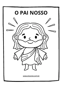 Pai Nosso infantil para colorir