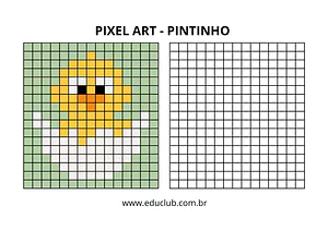 Pixel art fácil: desenhos para copiar e colorir