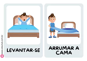 Atividade infantil para aprender como se organizar