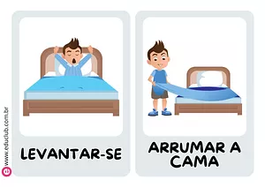 Atividade infantil para aprender como se organizar