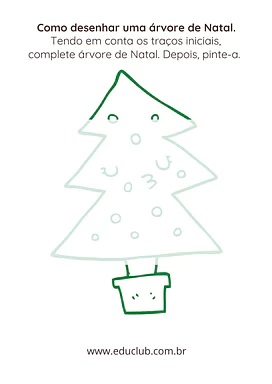Como desenhar uma árvore de Natal Como desenhar uma árvore de Natal para 4º Ano, 3º Ano de Datas Comemorativas, Natal, Desenhos, Artes - Material educacional
