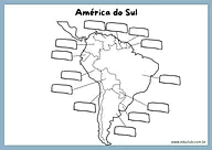 Países da América do Sul para 5º Ano, 4º Ano, 3º Ano de Geografia, América do Sul - Material educacional