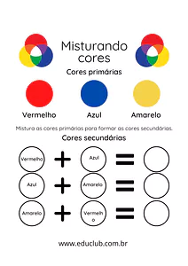Atividade de mistura de cores primárias