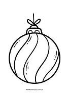 Bola de Natal para colorir