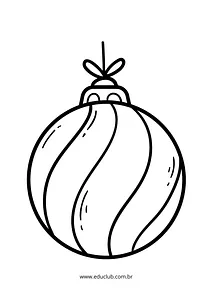 Bola de Natal para colorir