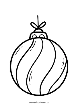 Bola de Natal para colorir para Creche, Pré-Escola de Datas Comemorativas, Natal, Desenhos, Artes - Material educacional