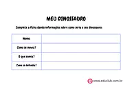 Atividade dinossauro 1 ano para 3º Ano, 2º Ano de Língua Portuguesa - Material educacional