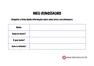 Atividade dinossauro 1 ano