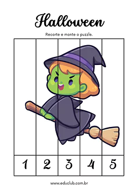 Quebra-cabeça halloween para imprimir para Pré-Escola de Datas Comemorativas, Recursos Educativos, Halloween - Material ed...