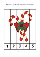 Quebra-cabeça de Natal para imprimir