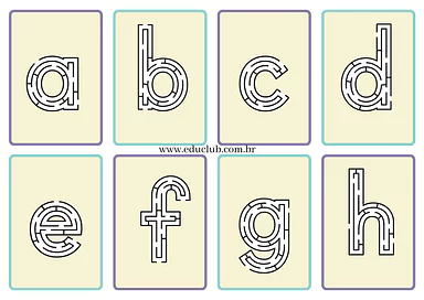 Alfabeto móvel para Pré-Escola de Língua Portuguesa, Alfabeto - Material educacional