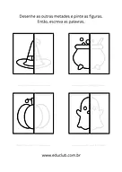Atividade Dia das Bruxas 1 ano para 1º Ano de Datas Comemorativas, Língua Portuguesa, Matemática, Halloween, Simetria, Alf...
