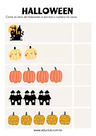 Conte e escreva os números Halloween para Pré-Escola de Datas Comemorativas, Números, Matemática, Halloween - Material edu...