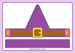 Chapéu de bruxa para imprimir