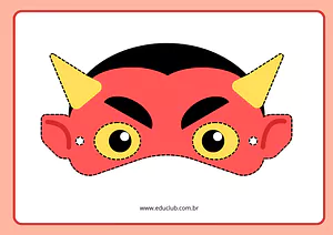 Máscara de diabo para imprimir