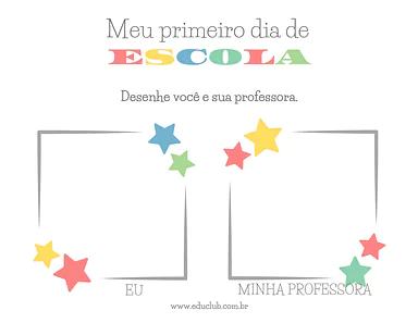 Primeiro dia de escola para 1º Ano, Pré-Escola de Recursos Educativos, Volta às Aulas - Material educacional