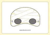 Máscara de fantasma para imprimir Máscara de fantasma para imprimir para Creche, Pré-Escola de Datas Comemorativas, Halloween, Máscaras, Artes - Material ed...