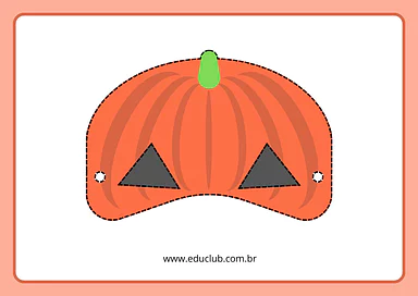 Máscara de abóbora do Halloween para imprimir para Creche, Pré-Escola de Datas Comemorativas, Halloween, Máscaras, Artes -...