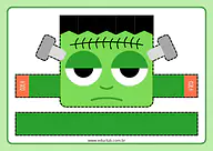 Máscara de Frankenstein para imprimir Máscara de Frankenstein para imprimir para Creche, Pré-Escola de Datas Comemorativas, Halloween, Máscaras, Artes - Materia...