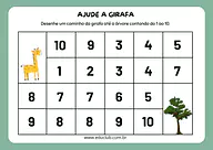 Atividade com números de 1 a 10 para educação infantil para Pré-Escola de Números, Matemática - Material educacional