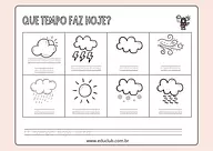 Atividade sobre clima e tempo