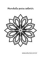 Mandala para colorir para 5º Ano, 4º Ano, 3º Ano, 2º Ano, 1º Ano de Desenhos, Artes - Material educacional
