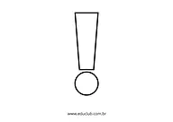 Molde de ponto de exclamação para 3º Ano, 2º Ano, 1º Ano de Língua Portuguesa, Sinais de pontuação - Material educacional