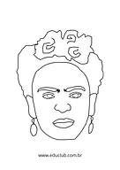 Desenhos de Frida Kahlo para colorir para 3º Ano, 2º Ano, 1º Ano de Desenhos, Artes - Material educacional